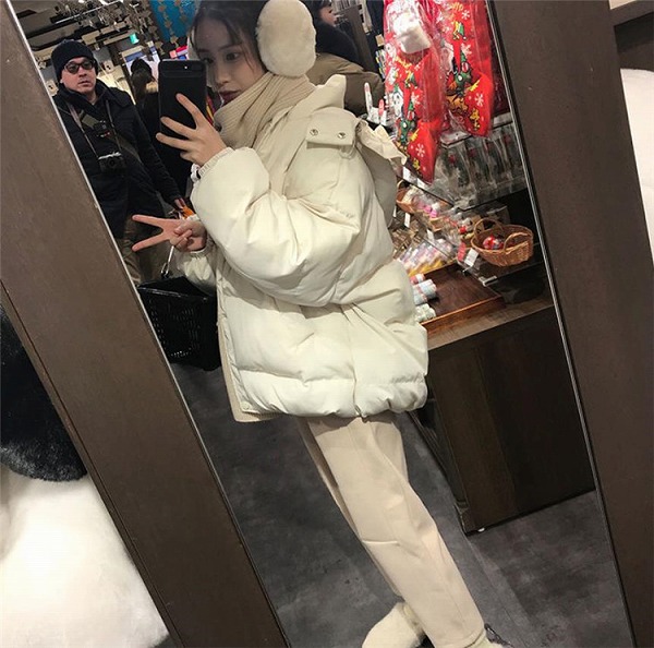 ミドル丈 軽量 爆発的なスタイル 冬 綿の服 可愛い 小さい新鮮な フード付き コート｜ドレミファソラ・ねこ