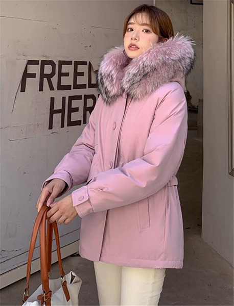 INSスタイル 新品 冬 綿の服 ゆったりする 大さい毛皮の襟 裏起毛 厚手 コート 気質 大人気