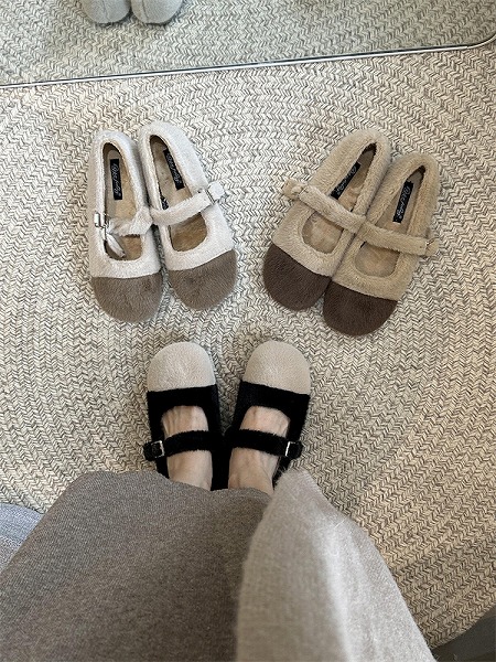 定番のベーシックデザイン 秋冬 レディース 毛羽立ちシューズ 優しさ 綿靴 シングルシューズ｜ドレミファソラ・ねこ