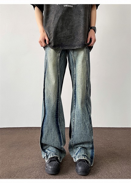 当店のおすすめ ロングパンツ ゆったりする スラックス デニムパンツ アメリカ 防汚 快適である ジーンズ｜ドレミファソラ・ねこ