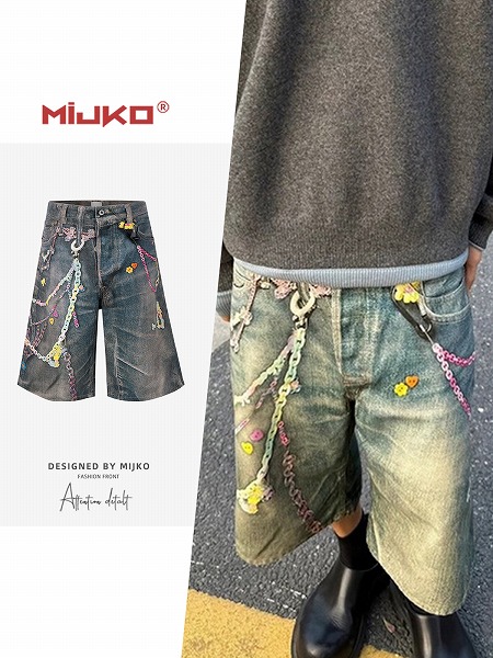 NEWメンズ ビンテージ風 デニム ショートパンツ 男女兼用 ストリート系 ボトムス 春夏 新作★