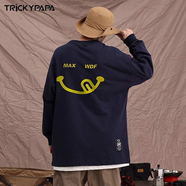 メンズファッション ラウンドネック 長袖Tシャツ 男女兼用 ストリート系トップス 春秋 新作★全6色