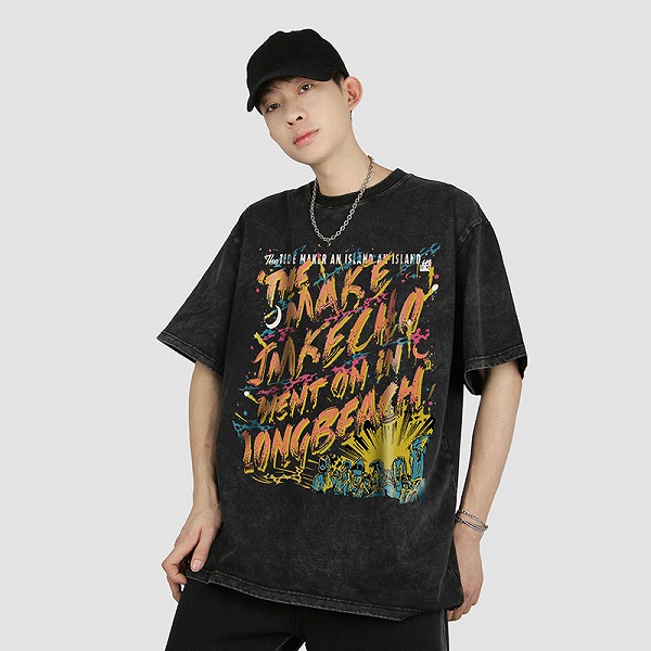 メンズファッション ラウンドネック 半袖Tシャツ 男女兼用 ストリート系 トップス 春夏 新作★全9色