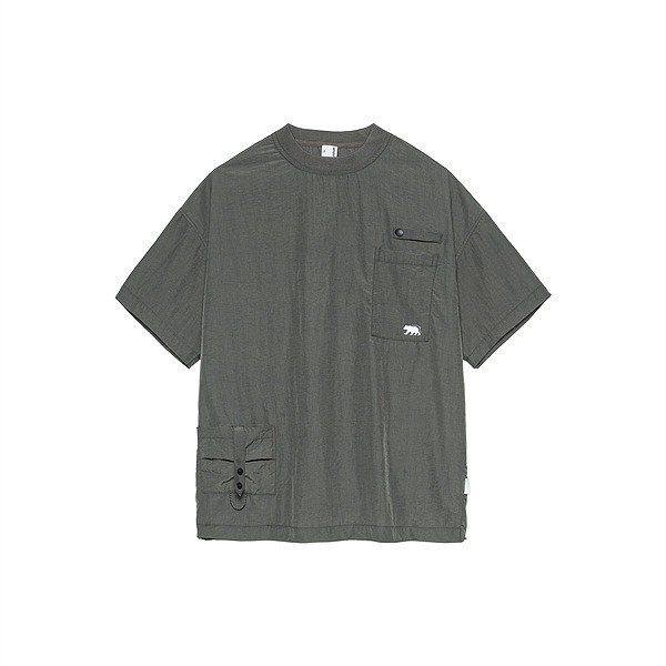 P21849 レトロ ワイシャツ トップス 男 メンズ 日系 春夏新作 半袖 防水 ポッケト｜ドレミファソラ・ねこ