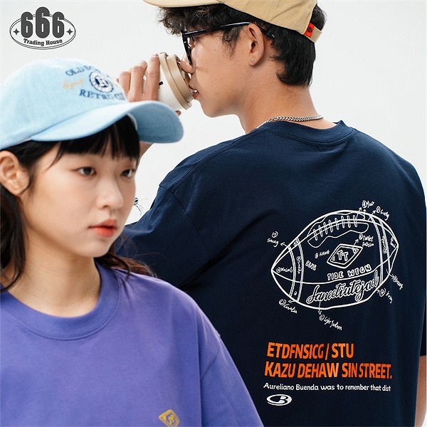 P21859 Tシャツ 韓国風 メンズトップス 字母 プリント 半袖 春夏新作 男女通用 ペアルック