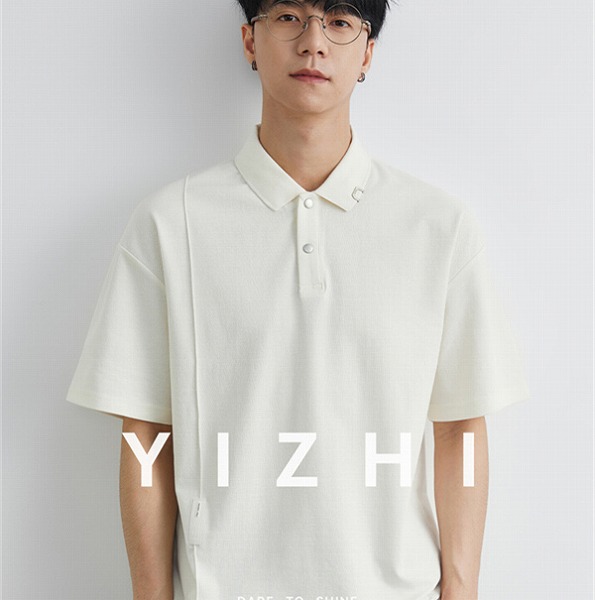 P21664 春夏新作 ポロシャツ ゆるい トップス 半袖 韓国風 Ｔシャツ メンズ 男
