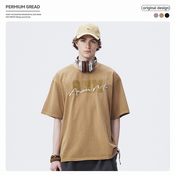 P21209 メンズ 春夏新作 半袖 カジュアルトップス ファッションTシャツ 字母 刺繍 8,858円