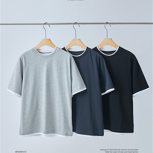 P2 Tシャツ ラウンドネック 半袖 メンズ トップス 春夏新作 カジュアル