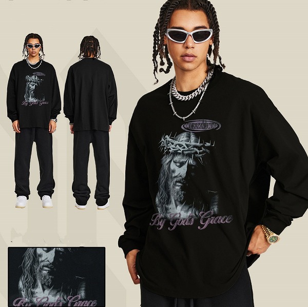 P19698 韓国風 Tシャツ 長袖 カジュアル パーカー トッブス メンズ 秋冬新作