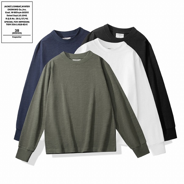 P19211 Tシャツ 長袖 無地 カジュアル ファッション 秋新作 欧米風 メンズ トッブス