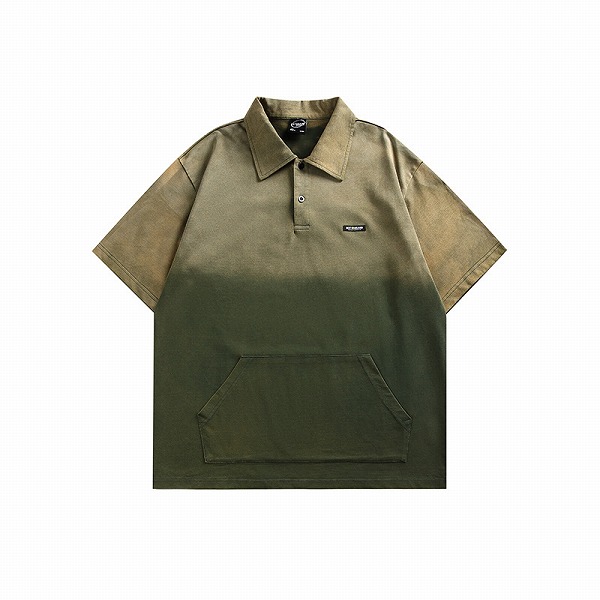 P17482メンズ Ｔシャツ ダブル色つや トッブス 春夏新作 心地好い 半袖 グラデーション