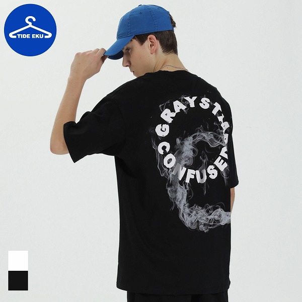 P12291 Ｔシャツ 半袖 快適 おしゃれ プリント カジュアル カップル 春夏