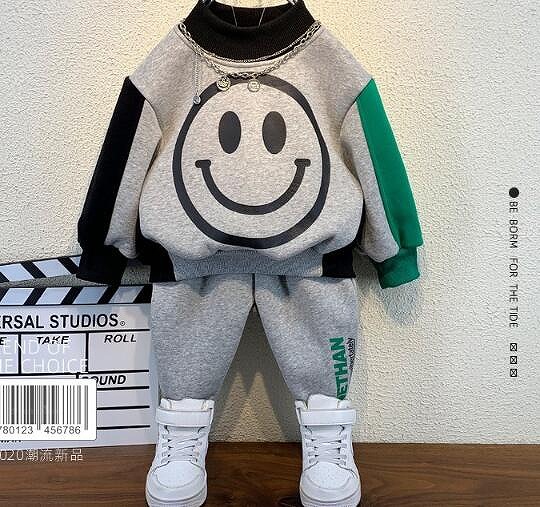 冬新作 女の子 男の子 パーカートップス パーカー 子供服 キッズ服 トップス+パンツ裏毛付き2点セット