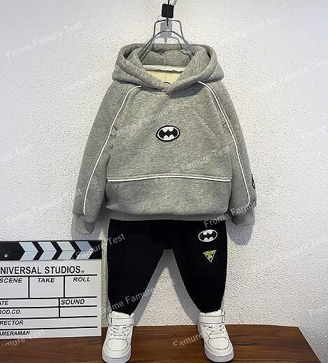 冬新作 女の子 男の子 パーカートップス パーカー 子供服 キッズ服 トップス+パンツ裏毛付き2点セット