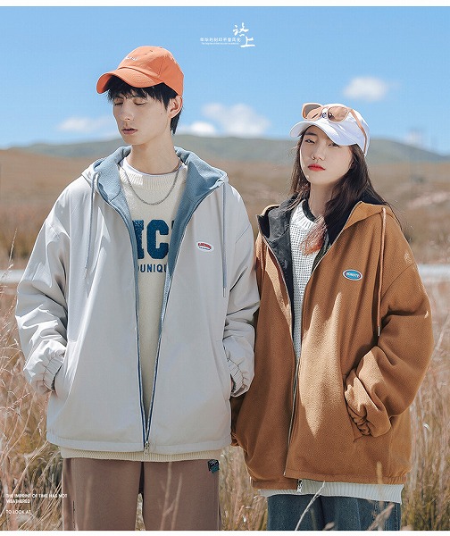 韓国風　秋冬新作 メンズコート　 両面着　ジャケット トップス 野球コート カップル服