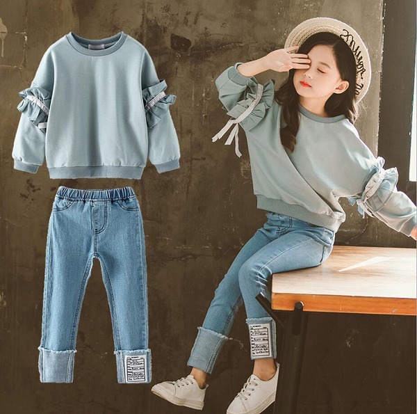 初秋新作 子供服セット トップス+ズボン 可愛い 子供服 キッズ服 2点セット