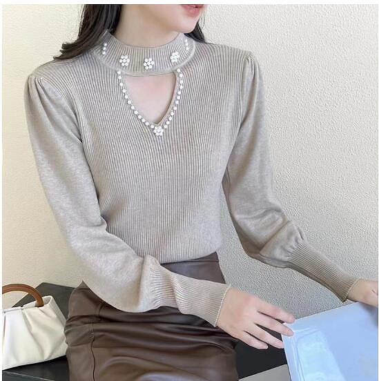 ニット　セーター　トップス ゆったり　長袖　レディース　シンプル　秋服 冬服 フリーサイズ