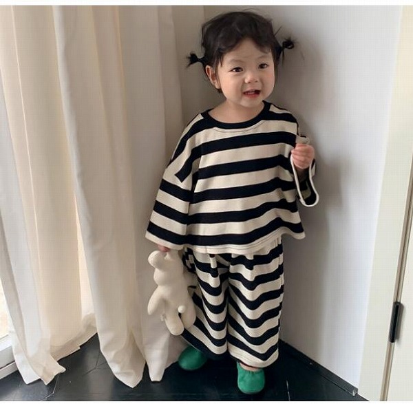 春秋新作 女の子 長袖パーカー上下セット、 子供服、 ファッション2点セット ★カジュアル 80-140