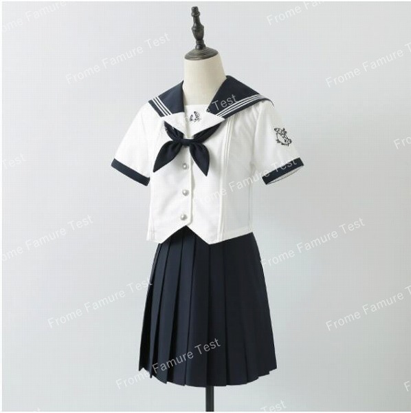 高校生制服 コスプレ JK制服 制服 セーラー風 女子高校生 セーラー襟 学生服 制服 OEMできる|ドレミファソラ・ねこ