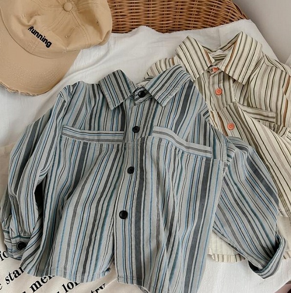 子供服　シャツ　シャツ長袖　トップス　長袖　カーディガン　韓国風　キッズ服