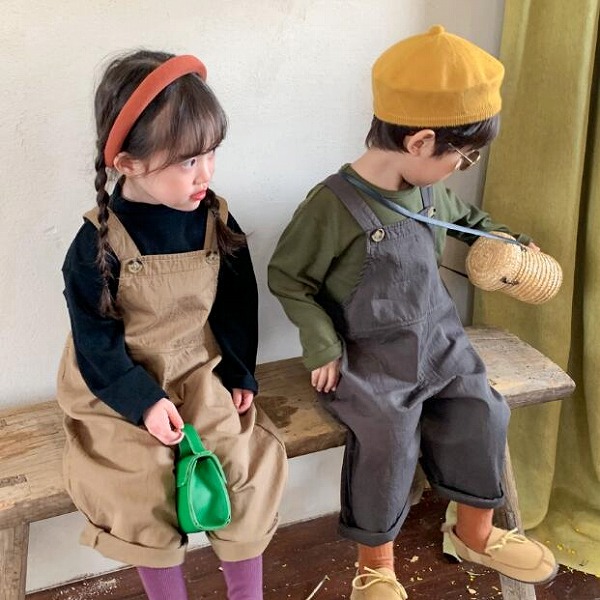 子供服　ボトムス　オーバーオール　ズボン　男女兼用　春秋新作　韓国風