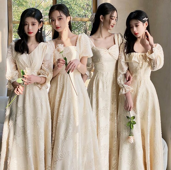 ブライズメイド/花嫁/二次会/プリンセス/パーティードレス/ウエディングドレス★ロング/結婚式編み上げ