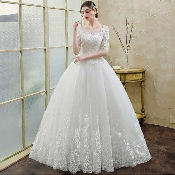 ブライズメイド/花嫁/二次会/プリンセスドレス/パーティードレス/ウエディングドレス/結婚式レースドレス