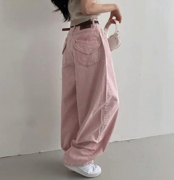 ボトムス ズボン パンツ デニム ジーンズ ワイドパンツ