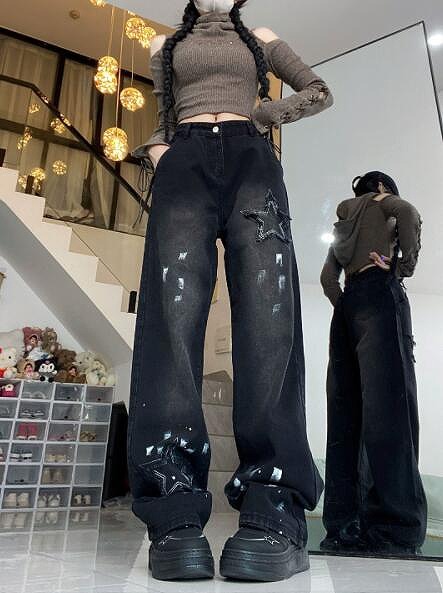 秋冬 ボトムス ズボン パンツ デニム ワイドパンツ レディース ジーンズ