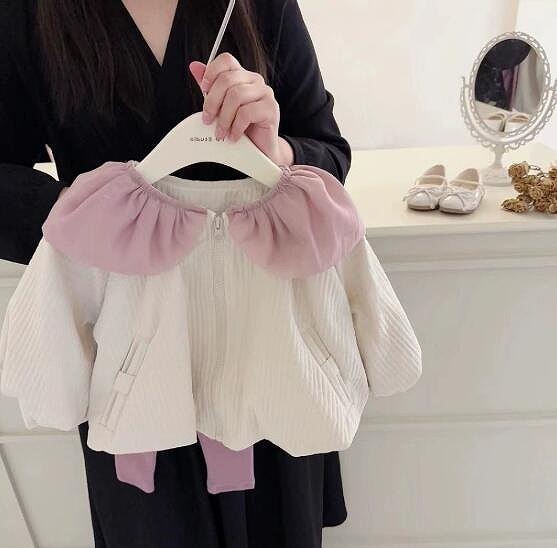 春 秋 赤ちゃん服 うしろ帯 好いたらしい厚地の外套 キッズ 生あたたかいアウター 仕掛ける トップス レギンス