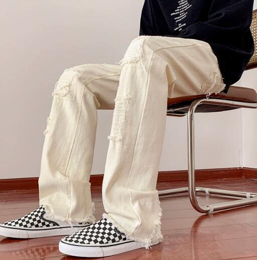 秋冬 メンズ ボトムス ズボン パンツ デニム ジーンズ ダメージ加工