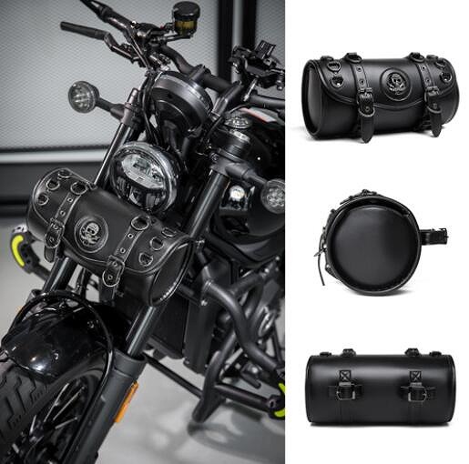 メンズ バイク用鞄 バッグ パンクファッション 収納バッグ フェイクレザー 防水｜ドレミファソラ・ねこ