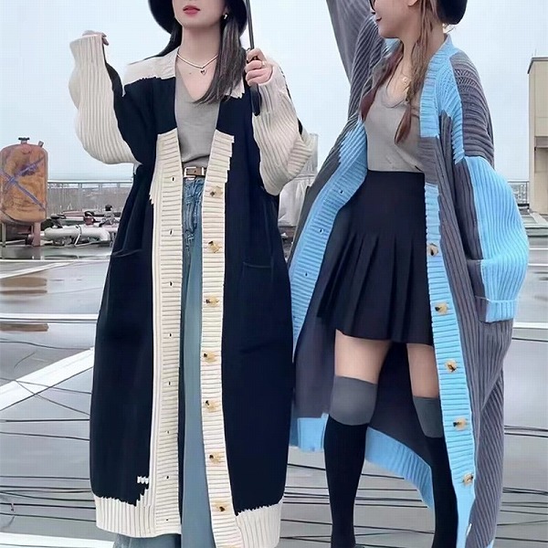 新作スウェーター厚地の外套 編み物ゆったりジレー レーディスファション商いもの