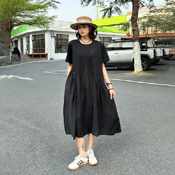 新作レディース流行り物 心地よい ゆったり 半袖Ｔシャツ風衣装