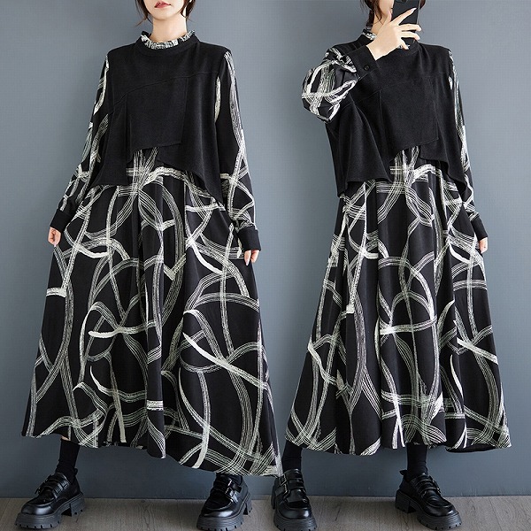 ゆったりサイズワンピース　レディースファション商品　人気ワンピース