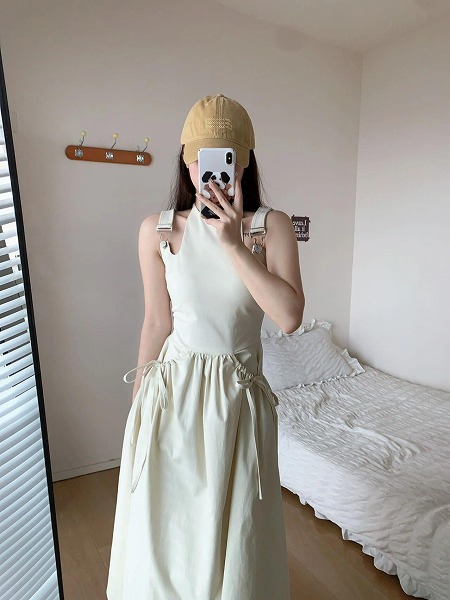 夏レディースファッション　セクシー　オシャレ　首掛け　個性的　ワンピース｜ドレミファソラ・ねこ