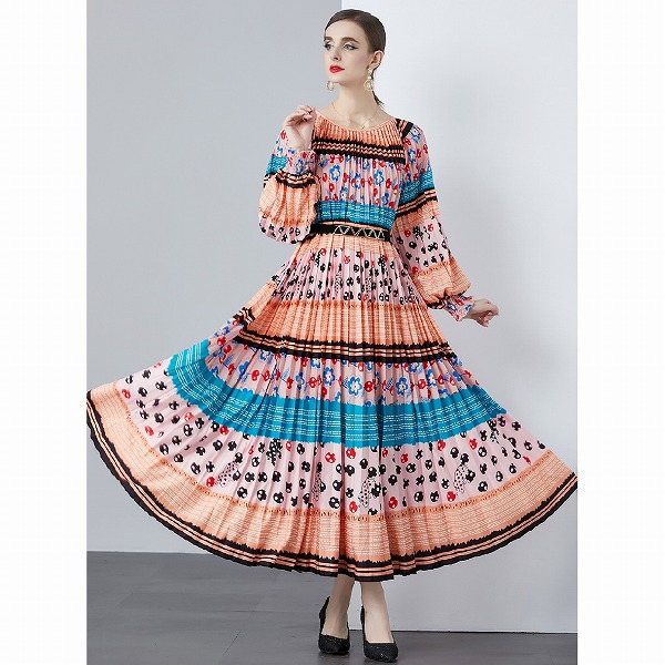 ロングワンピース　ゆったりサイズワンピース　レディースファション商品　ワンピース