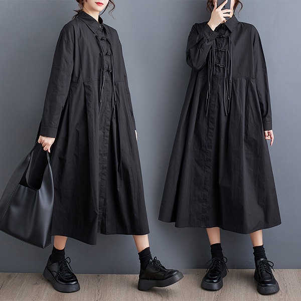 ワンピース　ゆったりサイズワンピース　シャツ風ワンピース　カジュアルワンピース 9,519円