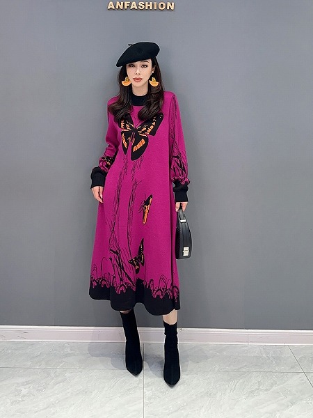 ニットワンピース レーディスファション洋服 ゆったりサイズワンピース 人気商品