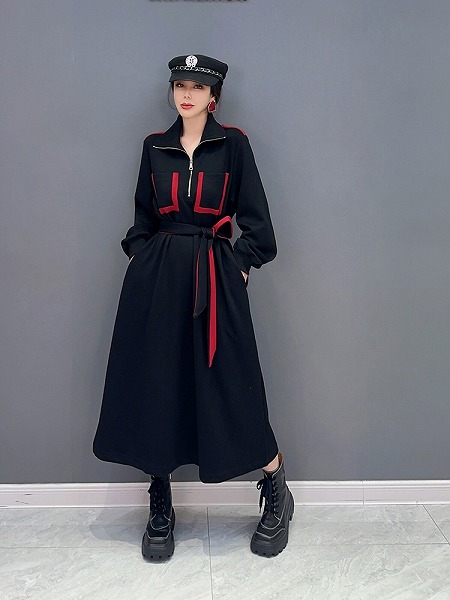 個性的ワンピース　着?せ見え　カジュアルワンピース　人気ファションワンピース｜ドレミファソラ・ねこ