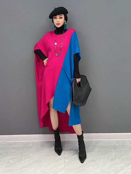 ワンピース　レーディスファション洋服　ゆったりサイズワンピース　人気商品｜ドレミファソラ・ねこ