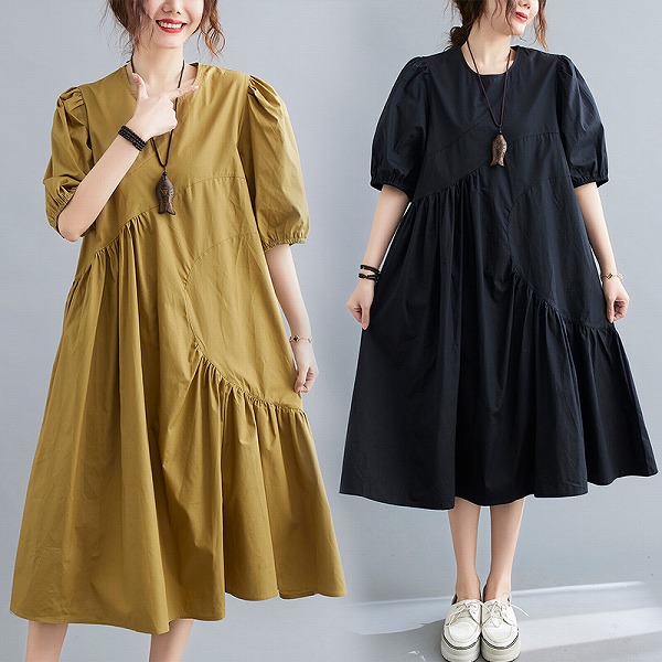 新作 ゆったり大きさ 着やせ衣装 ファション商いもの 心地好い衣装