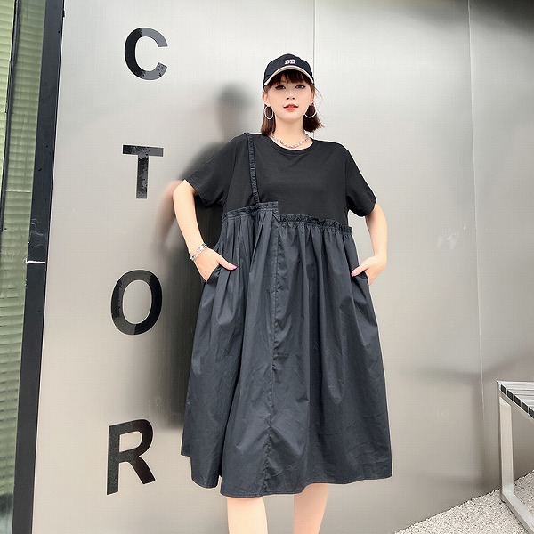 夏の着やせ流行り物衣装 心地好い衣装 レーディスファションワンピース レディースファッション-ワンピース