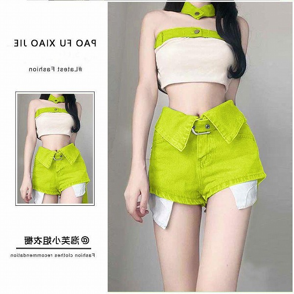 夏の新作ショート2点セット　レーディスファション商品　セクシー　個性的洋服