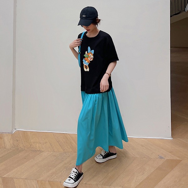 ゆったりサイズ　カジュアルワンピース　レーディスファション商品　人気ワンピース