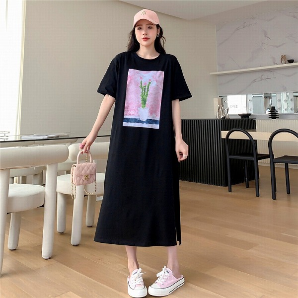 ゆったりサイズ カジュアルワンピース レーディスファション商品 人気ワンピース|ドレミファソラ・ねこ