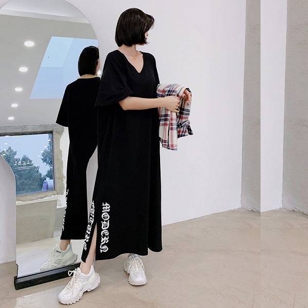 ゆったりサイズ　カジュアルワンピース　レーディスファション商品　人気ワンピース