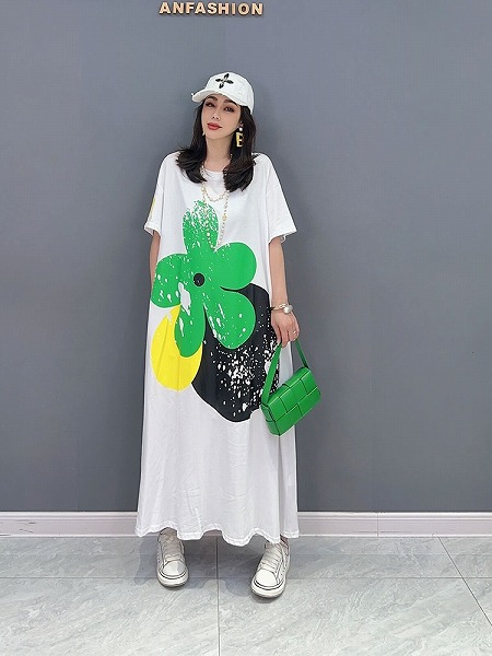 ワンピース　プリントワンピース　レーディスファション商品　人気ワンピース