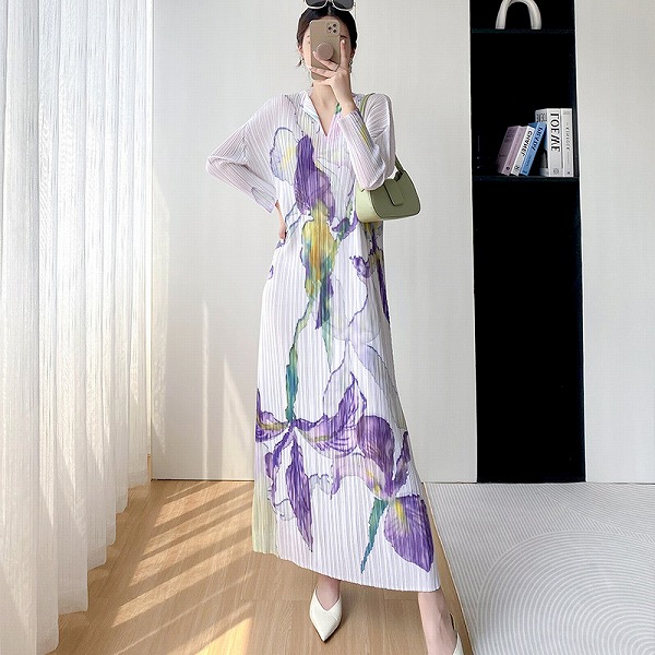 春夏新作プリーツファッション気質ワンピース　レディースファション商品　ワンピース
