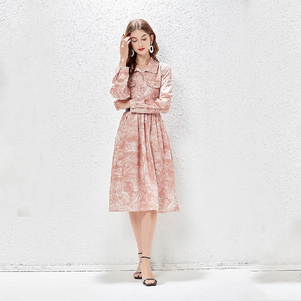 レディースファション服　おしゃれワンピース　ワンピース　プリントワンピース｜ドレミファソラ・ねこ